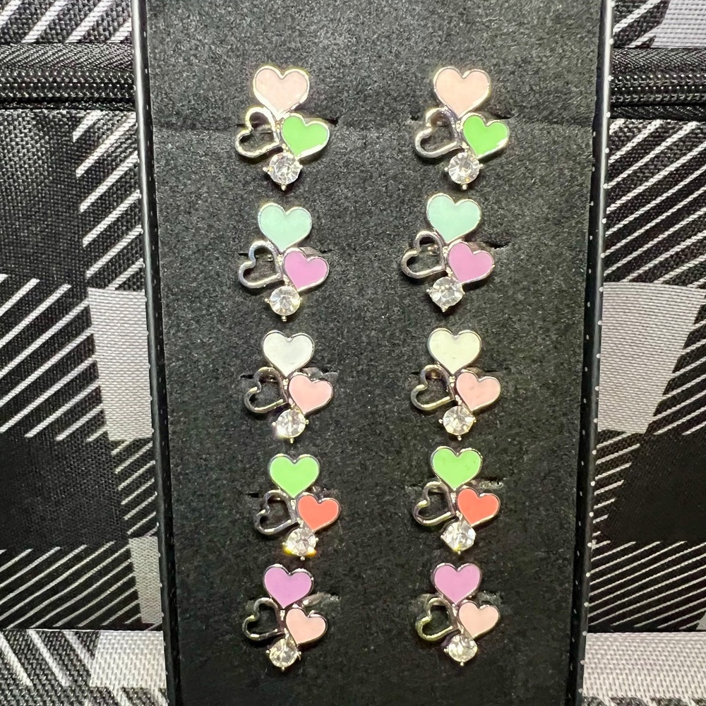 Girls Double Heart rings